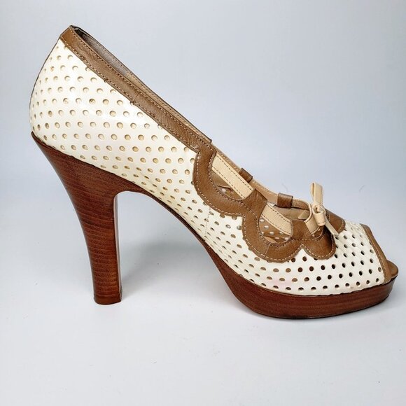 Nanette Lepore Dotty Dame Patent High Heels 10B - Picture 2 of 12